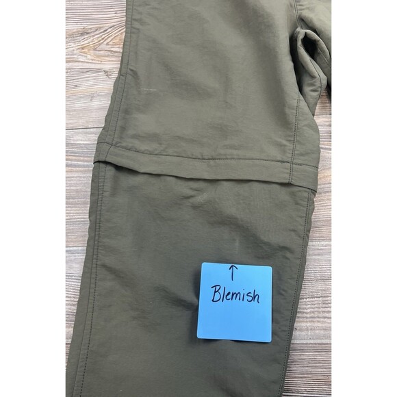 The North Face Convertible Pants/Shorts Mens 32 Green Nylon Ripstop Hiking Camp - Picture 5 of 16